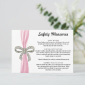 Sicherheitsmaßnahmen für rosa Bänder Begleitkarte (Stehend Vorderseite)