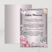 Sicherheitsmaßnahmen für Rosa Flora und Schmetterl