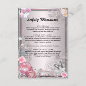 Sicherheitsmaßnahmen für Rosa Flora und Schmetterl Begleitkarte (Vorderseite)