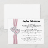 Sicherheitsmaßnahmen für rosafarbene Kohlenhydrate Begleitkarte (Vorne/Hinten)