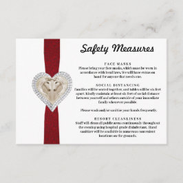 Sicherheitsmaßnahmen für Rote Spitzen Begleitkarte