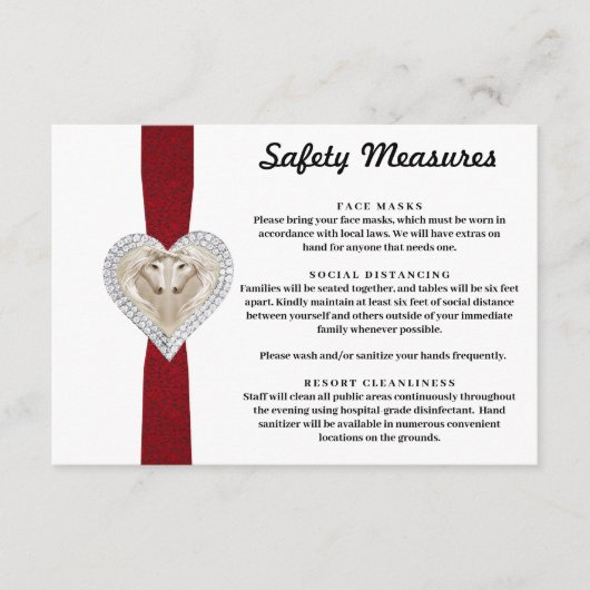 Sicherheitsmaßnahmen für Rote Spitzen Begleitkarte (Vorderseite)