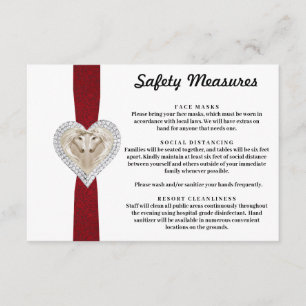 Sicherheitsmaßnahmen für Rote Spitzen Begleitkarte