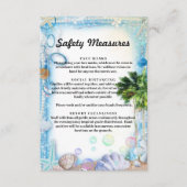 Sicherheitsmaßnahmen für tropische Strände Begleitkarte (Vorderseite)