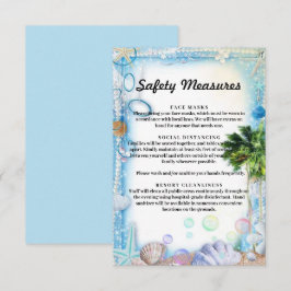 Sicherheitsmaßnahmen für tropische Strände Begleitkarte