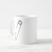 Sicherheitsnadel Schweigender Protest Kaffeetasse (Vorderseite Links)