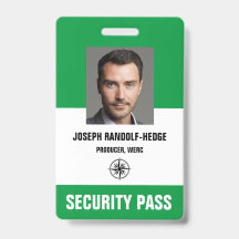 SICHERHEITSPASS - Foto I.D. Abzeichen