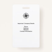 SICHERHEITSPASS - Vertikales Foto I.D. Abzeichen Ausweis (Rückseite)