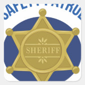 Sicherheitspatrouille Quadratischer Aufkleber (Vorderseite)