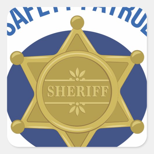Sicherheitspatrouille Quadratischer Aufkleber (Vorderseite)