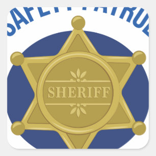 Sicherheitspatrouille Quadratischer Aufkleber