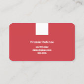 Sicherheitsperson Visitenkarte (Rückseite)