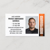 Sicherheitspersonal für den Bodyguard ID-Foto Oran Visitenkarte (Vorderseite)