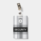 Sicherheitspersonal für Firmenlogo Ausweis (Rückseite mit Clip)