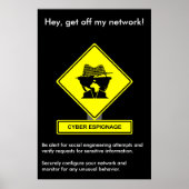 Sicherheitsphoster für Cyber-Spionage Poster (Vorne)