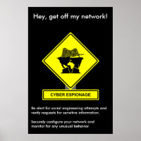 Sicherheitsphoster für Cyber-Spionage