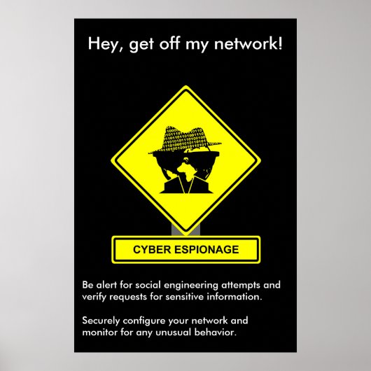 Sicherheitsphoster für Cyber-Spionage Poster (Vorne)