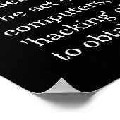 Sicherheitsphoster für Cyber-Spionage Poster (Ecke)