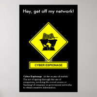 Sicherheitsphoster für Cyber-Spionage
