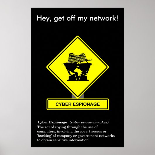 Sicherheitsphoster für Cyber-Spionage Poster (Vorne)