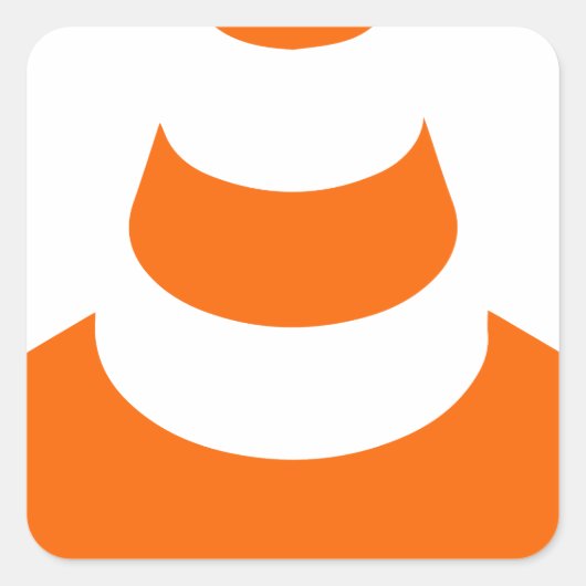 Sicherheitspylon für den Straßenkonus Quadratischer Aufkleber (Vorderseite)