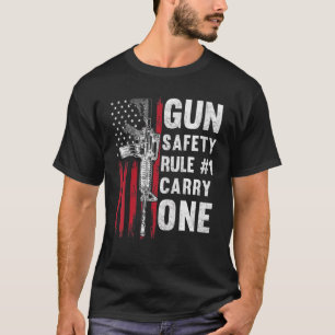 Sicherheitsregel 1 Pro 2. Änderung AR 15 Amerikani T-Shirt