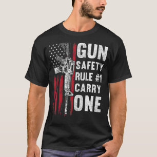 Sicherheitsregel 1 Pro 2. Änderung AR 15 Amerikani T-Shirt