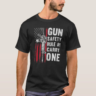 Sicherheitsregel 1 Pro 2. Änderung AR 15 Amerikani T-Shirt