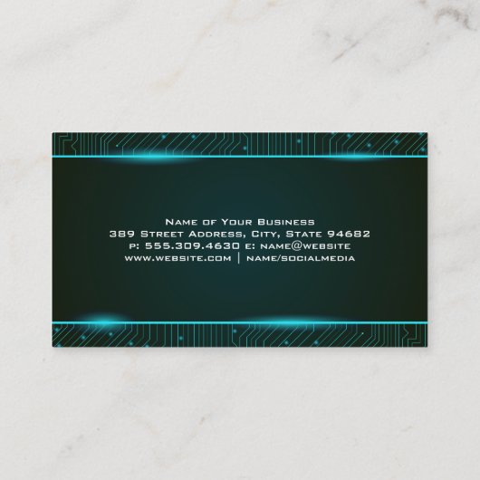 Sicherheitsschild | Hintergrund technischer Schalt Visitenkarte (Rückseite)