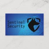 Sicherheitsschild | Technischer Hintergrund Visitenkarte (Vorderseite)