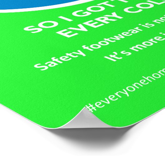 Sicherheitsschuh-Mode Poster (Ecke)