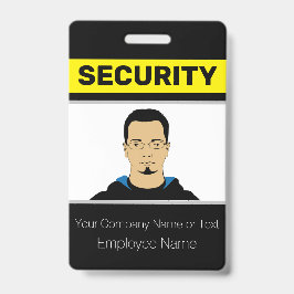 Sicherheitsschutz für schwarzes und gelbes Foto Ausweis