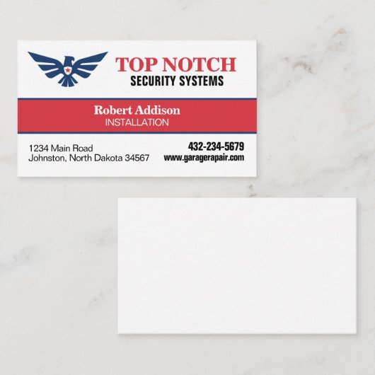 Sicherheitssysteme Visitenkarte (Vorne/Hinten)