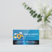 Sicherheitsteam | Cybercodierung | Tech Visitenkarte (Stehend Vorderseite)