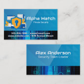 Sicherheitsteam | Cybercodierung | Tech Visitenkarte (Vorne/Hinten)