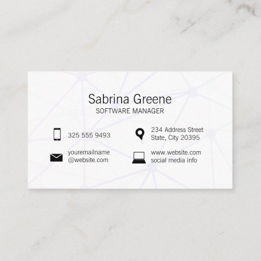 Sicherheitstechnik | Moderne Software Visitenkarte (Rückseite)