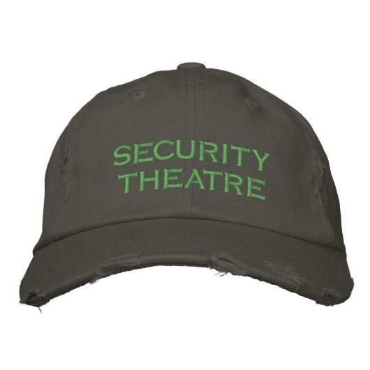 Sicherheitstheater Bestickte Kappe (Vorderseite)