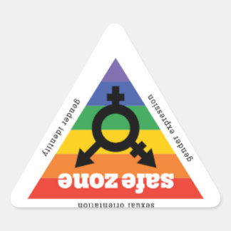 Sicherheitsticker - LGBTQ Dreieckiger Aufkleber