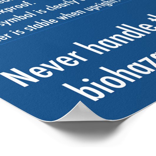 Sicherheitstrainingposter Poster (Ecke)