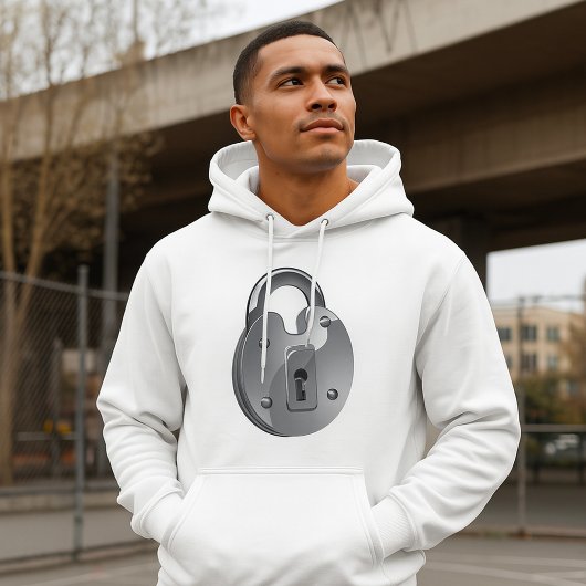 Sicherheitsvorhängeschloss Herren Hoodie