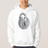Sicherheitsvorhängeschloss Herren Hoodie (Vorderseite)