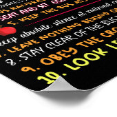 Sicherheitsvorschriften für Schulbusse Poster (Ecke)