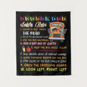 Sicherheitsvorschriften für Schulbusse Wandteppich (Vorderseite)