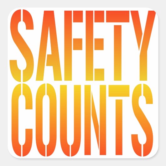 Sicherheitszähne Quadratischer Aufkleber (Vorderseite)