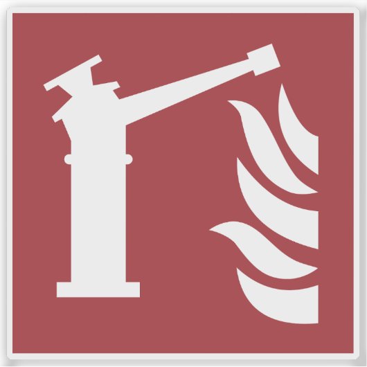 Sicherheitszeichen der Feuerwache Aufkleber (Vorderseite)