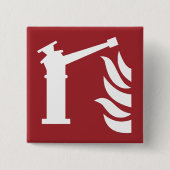 Sicherheitszeichen der Feuerwache Button (Vorderseite)
