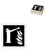Sicherheitszeichen der Feuerwache Gummistempel (Stempel)
