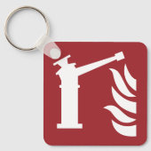 Sicherheitszeichen der Feuerwache Schlüsselanhänger (Vorderseite)