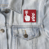Sicherheitszeichen für den Feuermelder Button (Beispiel)