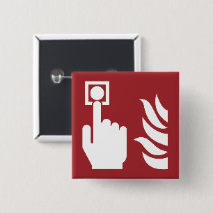 Sicherheitszeichen für den Feuermelder Button